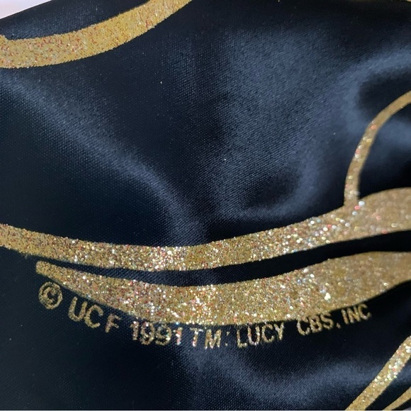 Vintage I Love Lucy Satin Bomber Jacket UCF 1991 TM: Lucy CBS Inc. Gold Graphic - Picture 3 of 16